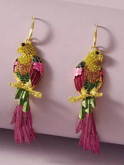 水鑽動物設計耳墜