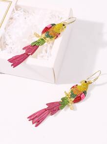 水鑽動物設計耳墜 - 彩色 - 查看 2