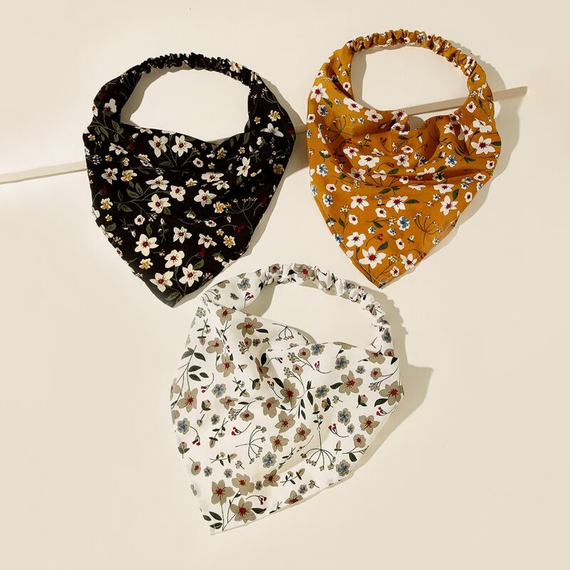 

3pcs Ditsy Floral Kerchief, Multicolor