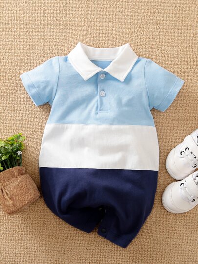 Yierying رومبير بياقة عالي مدور بالوان متجانسة للاولاد الرضع