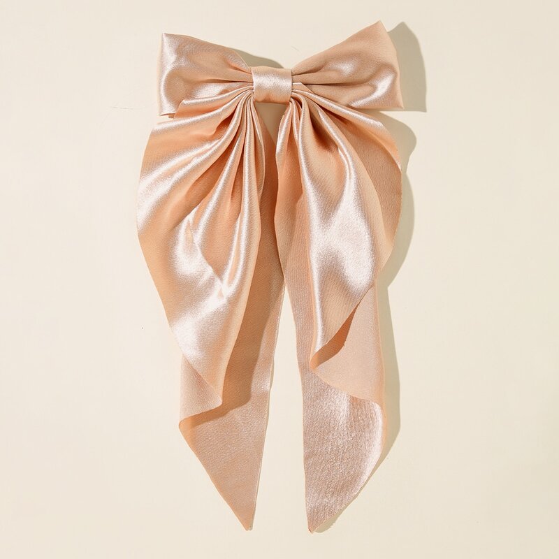 

Solid Bow Hair Clip, Champagne