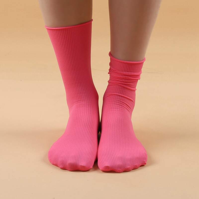 

Solid Crew Socks, Rose red