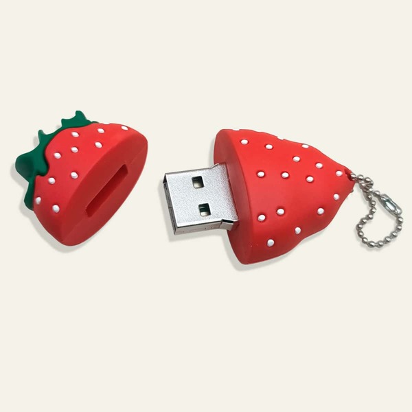 

Strawberry Shaped USB Flash Drive, Red