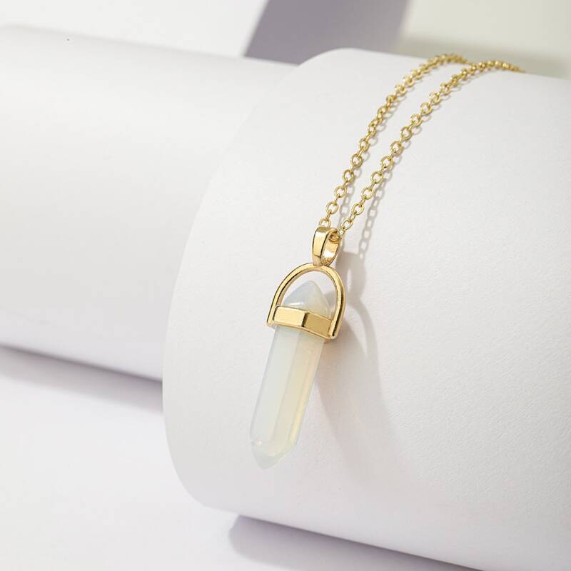 

Crystal Pendant Necklace, White