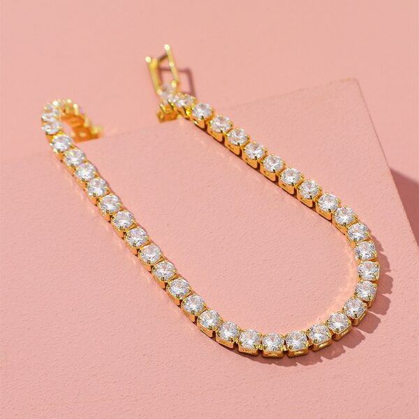 

Rhinestone Decor Bracelet, Gold