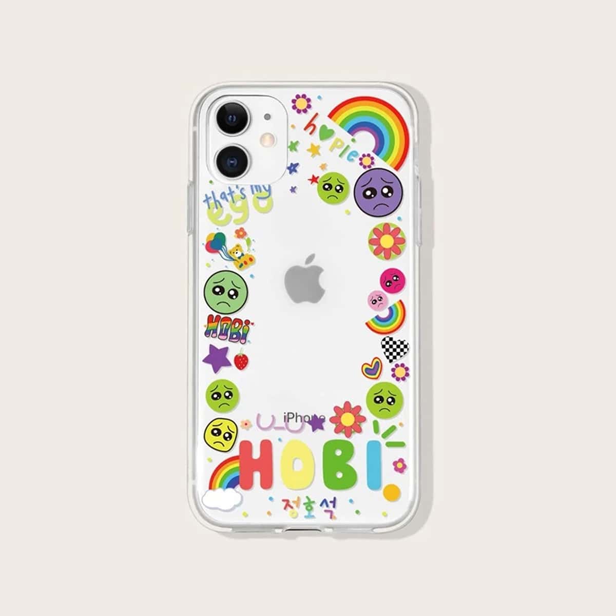 

Cartoon Clear Phone Case, Multicolor