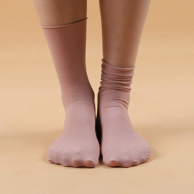 

Solid Crew Socks, Pink