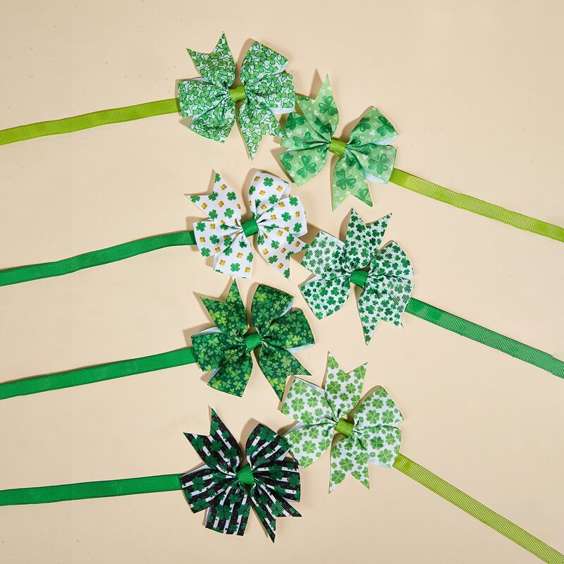 

1pc Leaf Print Random Pet Bow, Multicolor