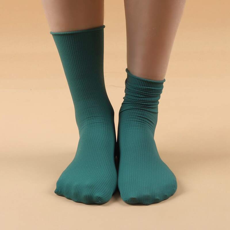 

Solid Crew Socks, Green
