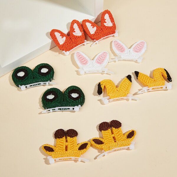 

1pair Random Cartoon Pet Hair Clip, Multicolor