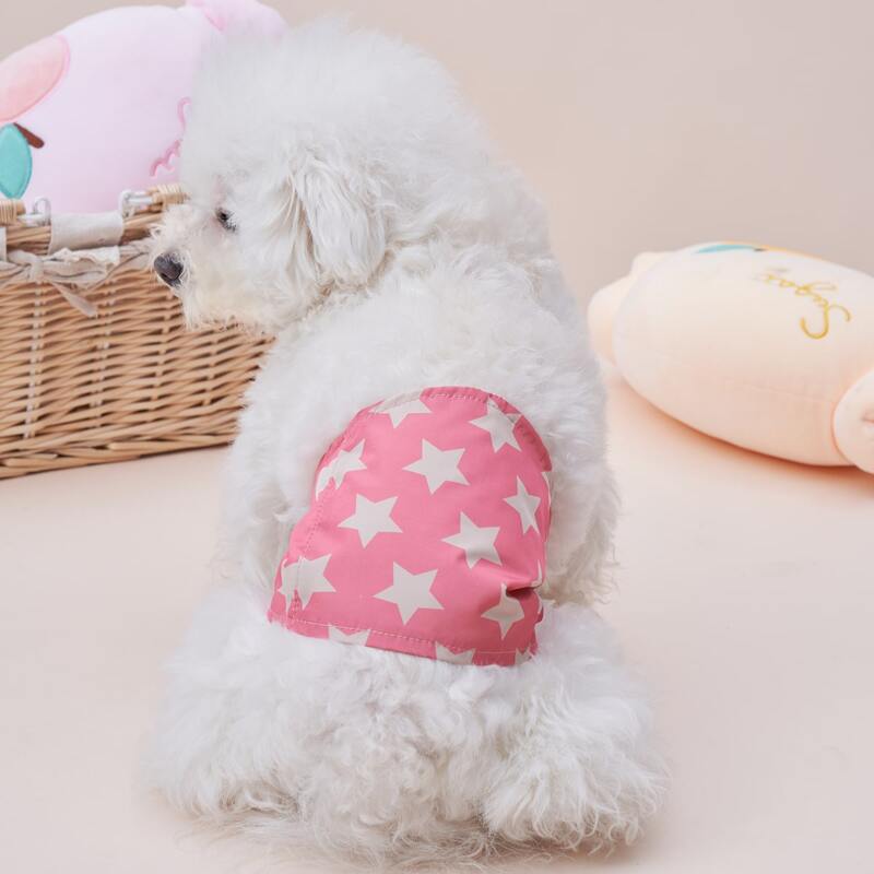 

Star Print Pet Sanitary Pant, Pink
