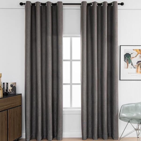 

Solid Color Single Panel Blackout Curtain, Grey