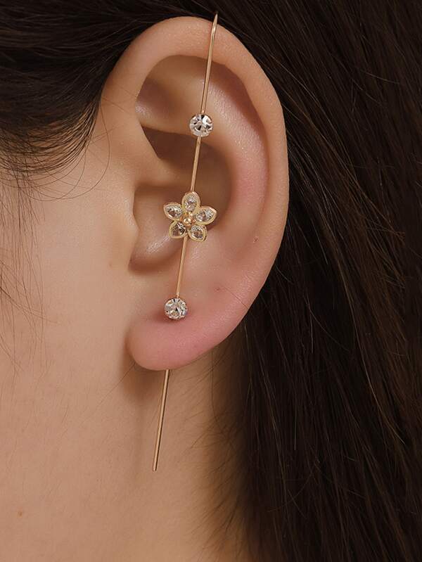 1pc Fashionable Flower Design Piercing Earring Valentines,Mom,Mother,Mother's Day,Gift
