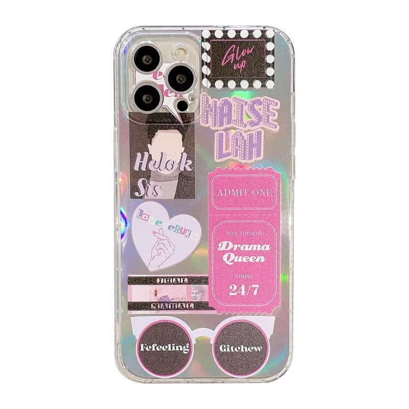 

Figure & Letter Phone Case, Multicolor