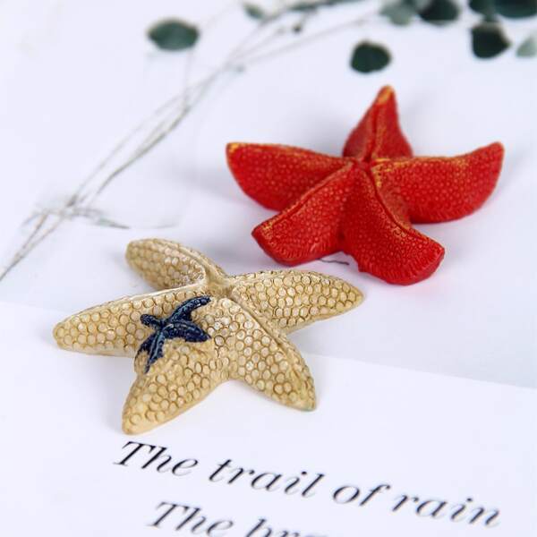 

2pcs Starfish Shaped Art Decoration, Multicolor