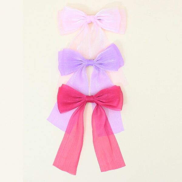 

3pcs Toddler Girls Bow Knot Hair Clip, Multicolor