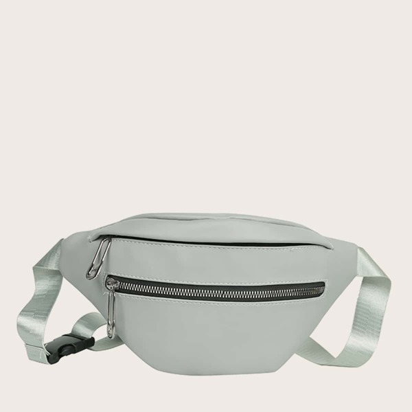 

Zip Front Fanny Pack, Grey