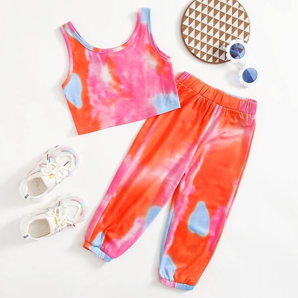 

Toddler Girls Tie Dye Tank Top & Sweatpants, Multicolor