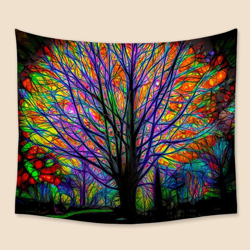 

Tree Pattern Tapestry, Multicolor