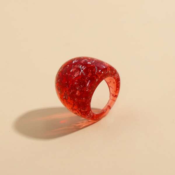 

1pc Resin Ring, Red