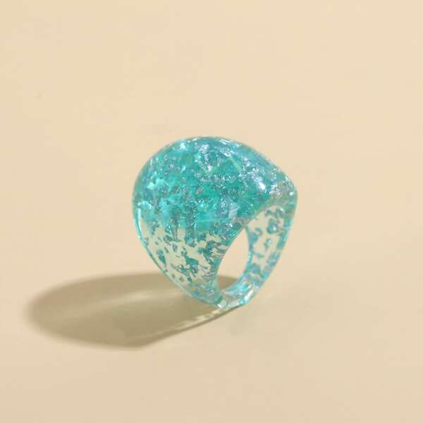 

1pc Resin Ring, Baby blue