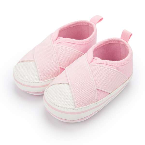 

Baby Boy Cross Band Design Flats, Pink