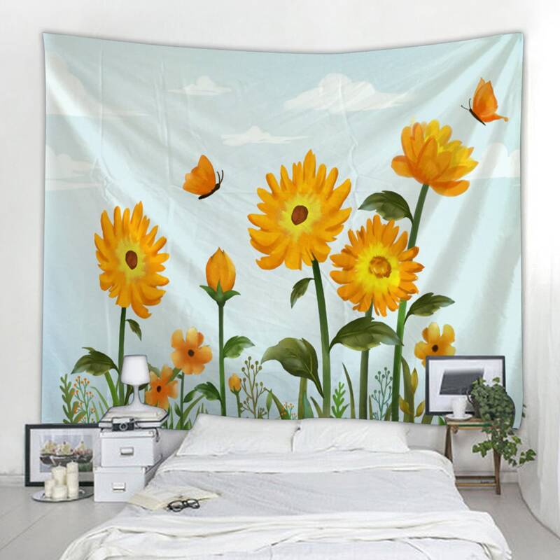 

Sunflower Print Tapestry, Multicolor