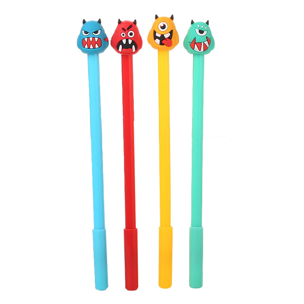 

4pcs Cartoon Decor Gel Pen, Black