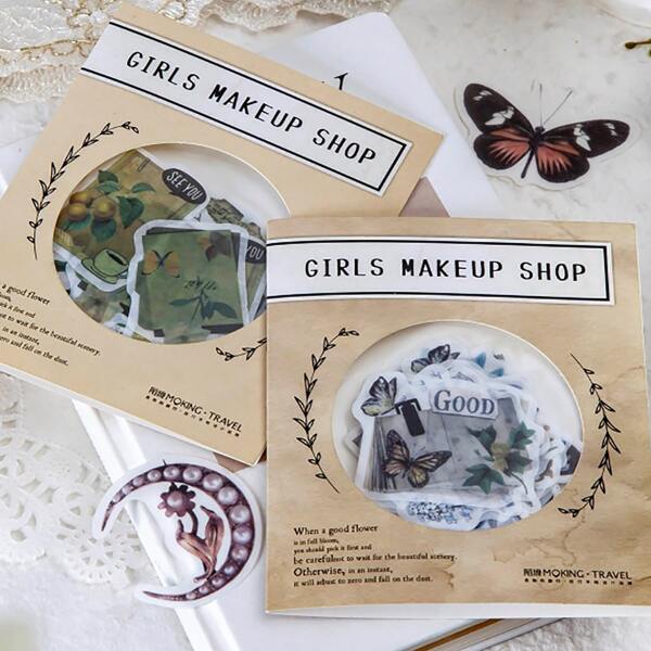 

1pack Random Vintage Pattern Sticker, Multicolor