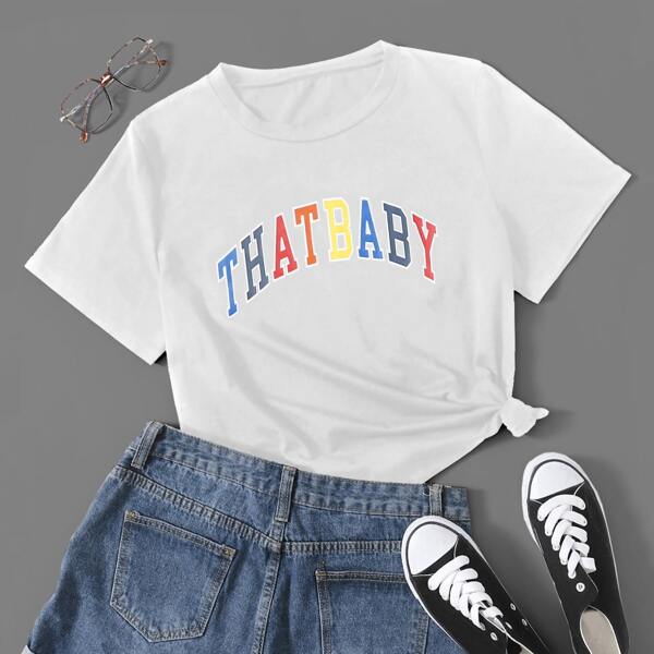 

Plus Letter Graphic Tee, White