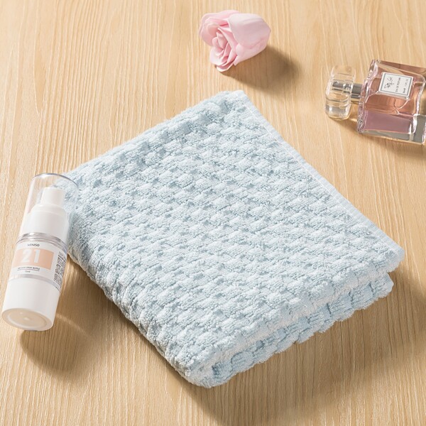 

1pc Solid Color Face Towel, Blue