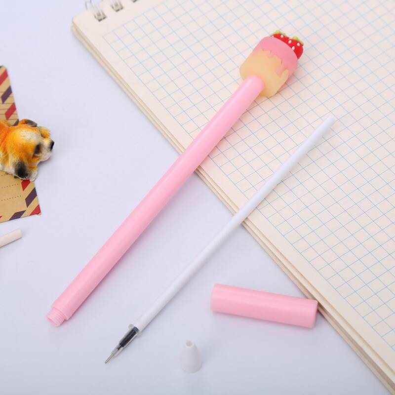 

3pcs Fruit Cake Design Gel Pen, Multicolor