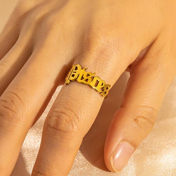 

Constellation Letter Cuff Ring, Gold