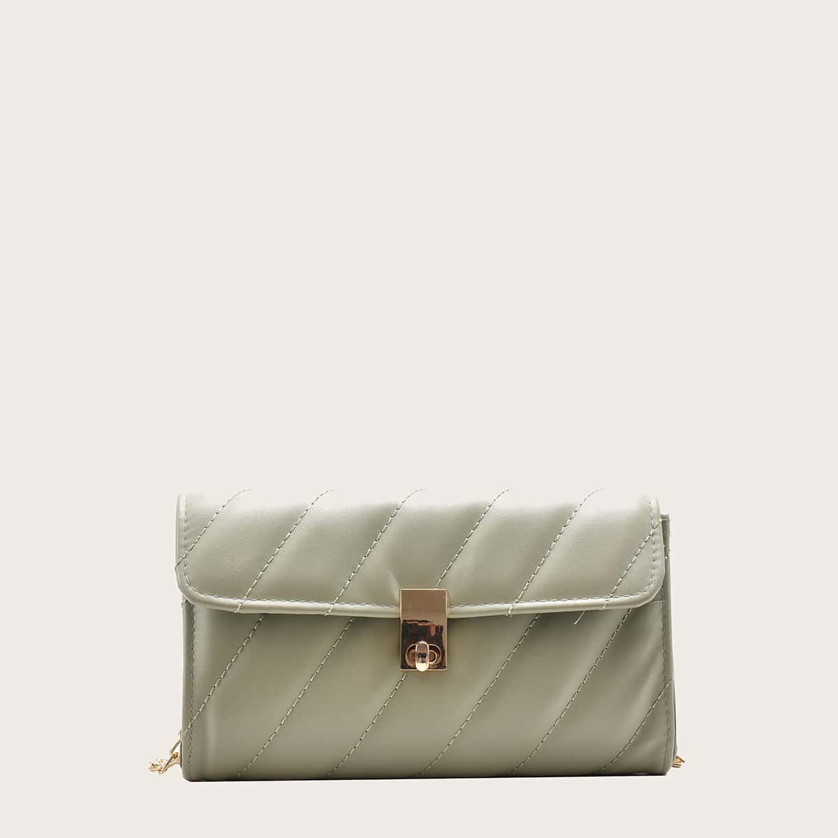 

Solid Chain Crossbody Bag, Mint green