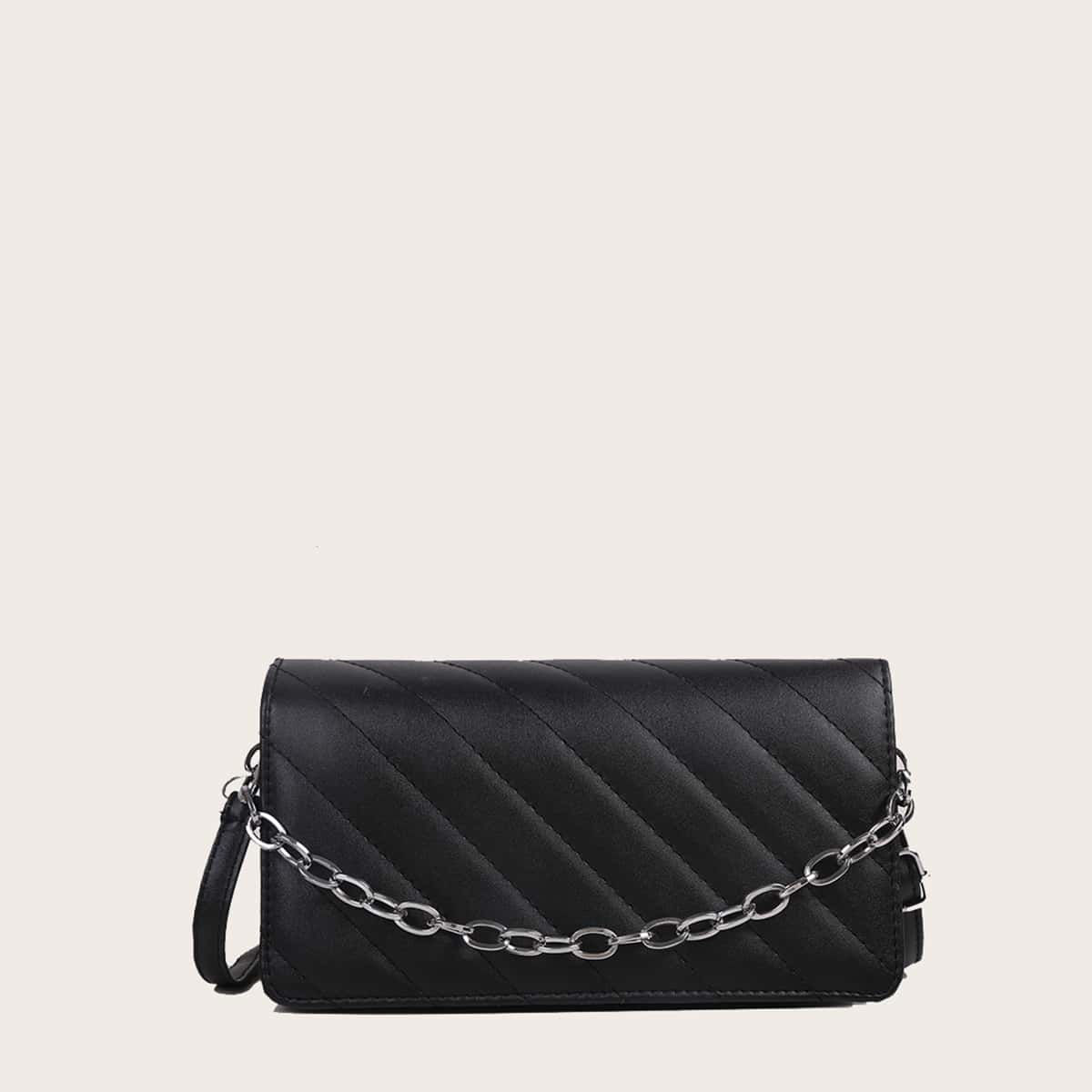 

Solid Crossbody Bag, Black