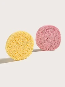 4 Miếng Bọt Biển Mặt Tự Nhiên Tròn Mềm Tẩy Tế Bào Chết Mặt Miếng Bọt Biển Làm Sạch Có Thể Tái Sử Dụng Bọt Biển Mỹ Phẩm, Tẩy Trang - Màu vàng - Xem 3