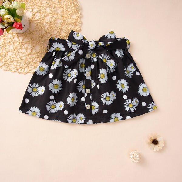 

Toddler Girls Allover Floral Belted Skirt, Multicolor