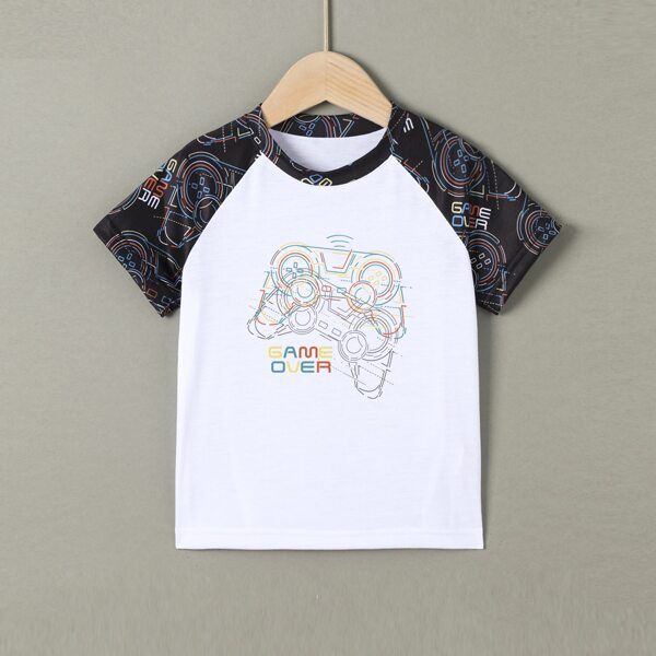 

Toddler Boys Cartoon & Letter Graphic Tee, Multicolor