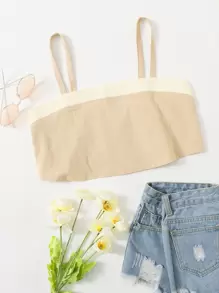 Áo hai dây Khối Màu Giải trí - Màu be - Xem 1