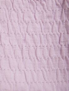 SHEIN Qutie 後繫帶褶邊下擺打褶針織上衣 - 紫丁香色 - 查看 5