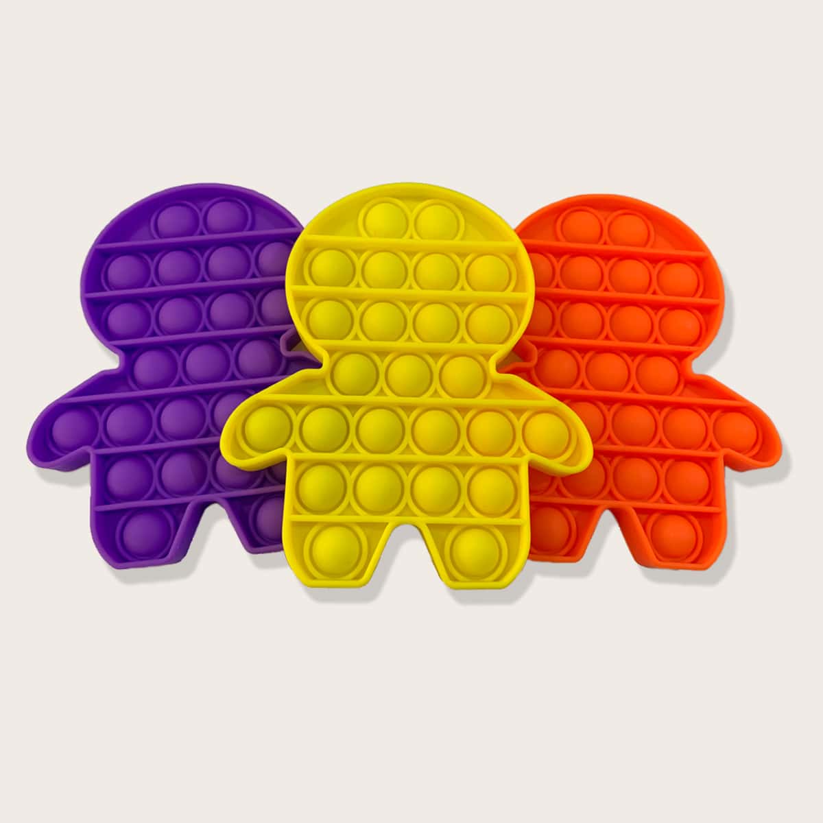 

1pc Random Human Design Push Bubble Toy, Multicolor