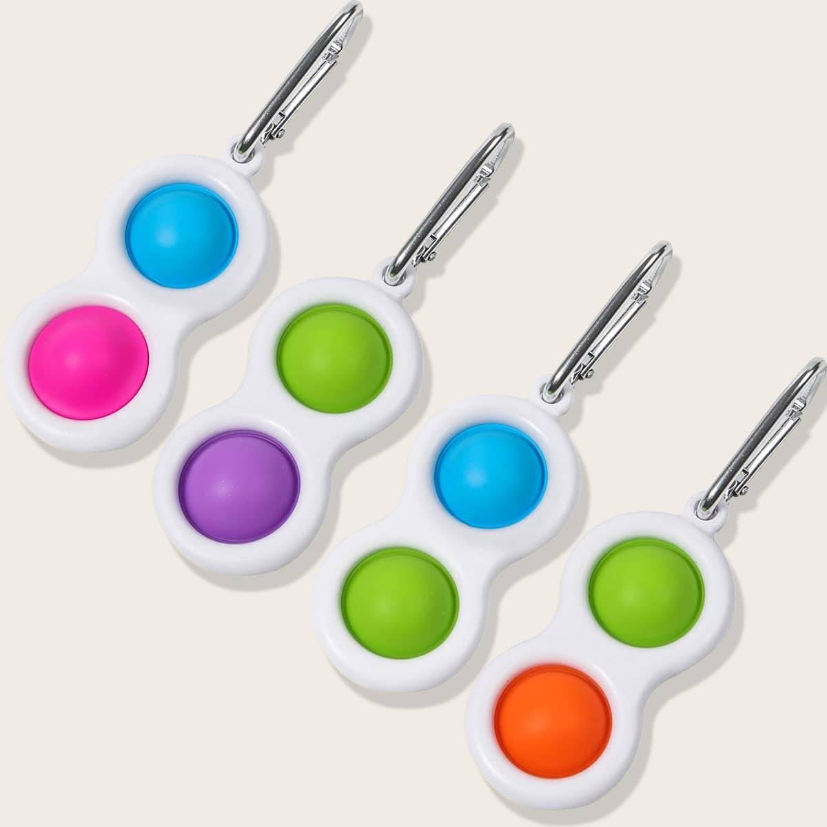 

1pc Random Color Mini Push Bubble Toy, Multicolor