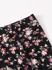 SHEIN Cô gái Tween Vải in hoa Xà cạp - Nhiều màu - Xem 3