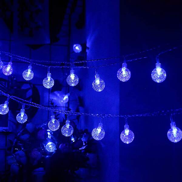 

1pc String Light With 10pcs Bulb, Blue