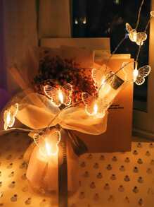 1pc 20 Led 3m Butterfly String Light, Suitable For Room Decoration, Birthday, Wedding, Party, Gift, Bedroom, Four Seasons Light String
