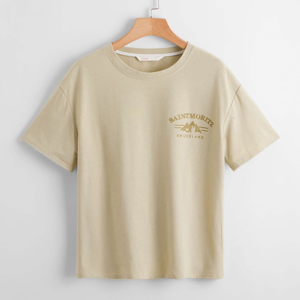 

Letter Graphic Tee, Khaki