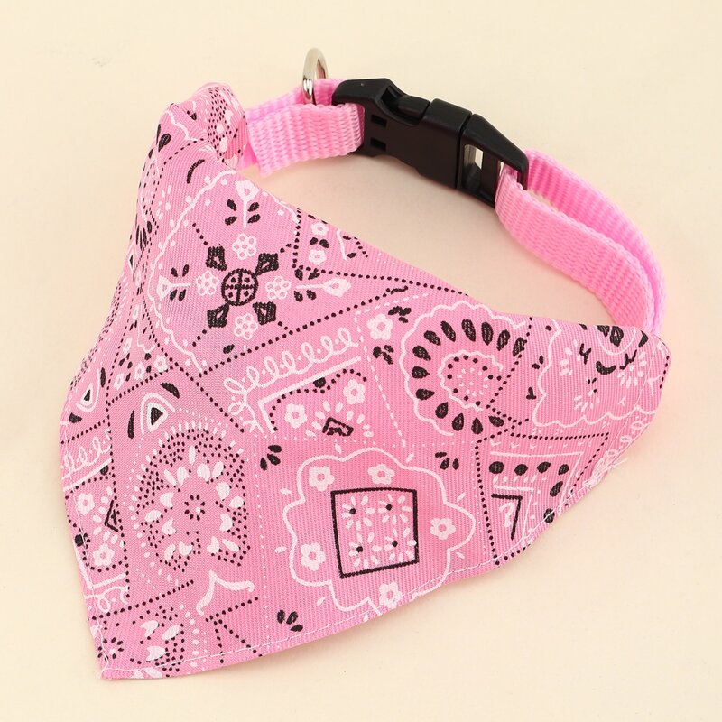 

Flower Print Pet Bandana Collar, Pink