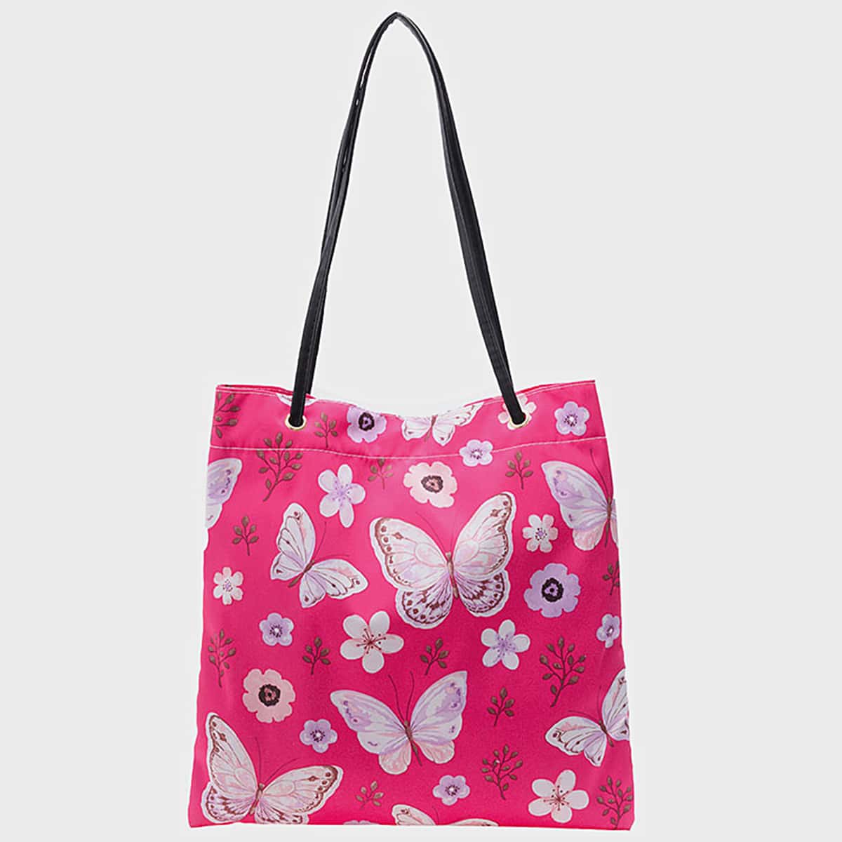 

Butterfly & Floral Tote Bag, Multicolor