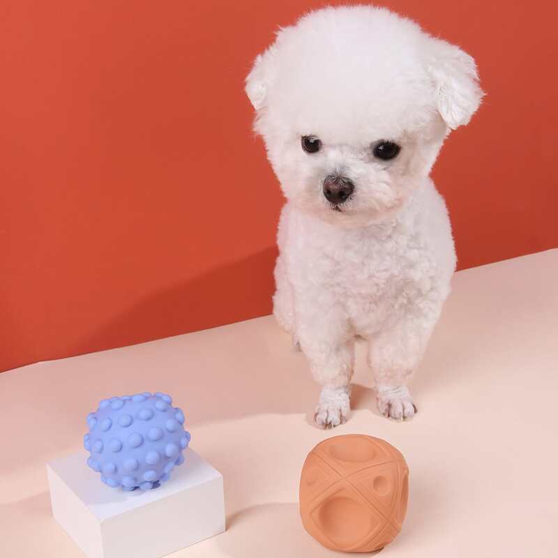 

2pcs Silicone Pet Sound Toy Ball Set, Multicolor