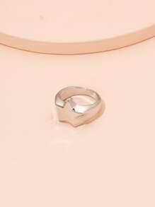1個幾何金屬五角星戒指